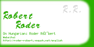 robert roder business card